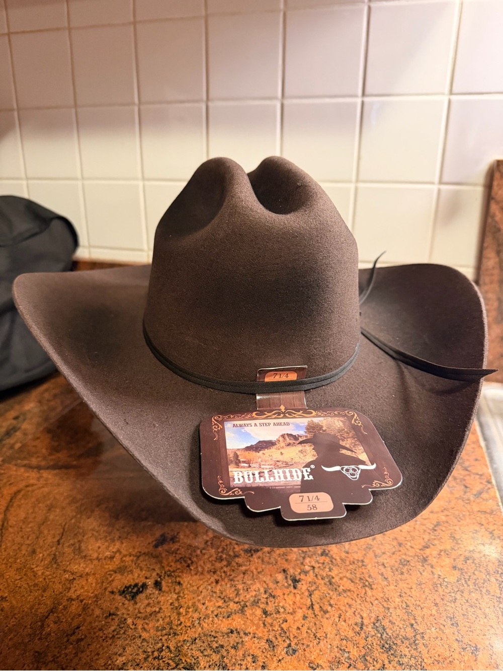 Bullhide Men's Brown Felt Cowboy Hat - 7 1/4